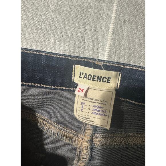 L’AGENCE Ruth High Rise Straight Leg Jean Size 25”EUC - Picture 3 of 9